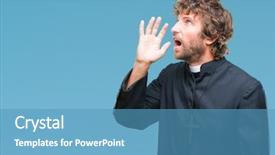  Presentation with catholic mass jesus - Cool new PPT theme with voice god - handsome hispanic catholic priest man backdrop and a  colored foreground