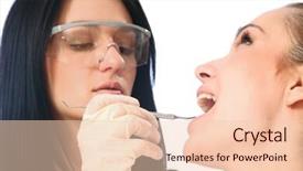  Presentation with asian doctor obese patient - Slide deck with voice hygeine - beautiful woman doctor comparing patient background and a  colored foreground