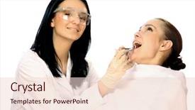  Presentation with loyality patient - PPT layouts enhanced with voice hygeine - patient visiting dentist background and a lemonade colored foreground