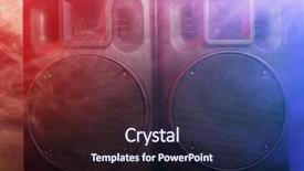  Presentation with black and gold - Presentation consisting of voice signal - big black loudspeakers background and a  colored foreground