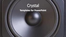  Presentation with voice signal - Beautiful presentation featuring voice signal - close-up view of black speaker backdrop and a dark gray colored foreground