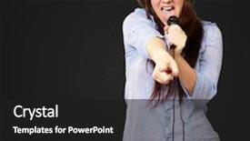  Presentation with black girl sexy fashionable mulatto - Presentation having voice signal - girl with headset singing background and a  colored foreground