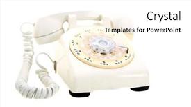  Presentation with voice signal - Amazing presentation theme having voice signal - retro dial telephone isolated backdrop and a  colored foreground