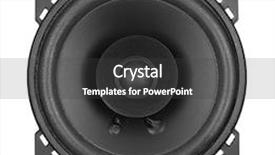  Presentation with voice signal - Colorful slide deck enhanced with voice signal - speaker isolated on white background backdrop and a  colored foreground