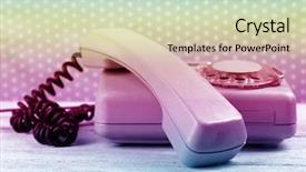  Presentation with rustic wood turquoise - Presentation with voice tone - retro turquoise telephone on wooden background and a  colored foreground