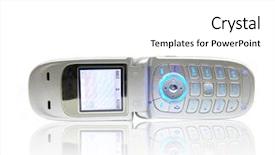 Presentation with cell phone towers - PPT theme having voicemail - cell phone on reflective surface background and a  colored foreground