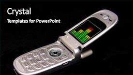  Presentation with brain and cell phone radiation - Colorful presentation theme enhanced with voicemail - photo of a cell phone backdrop and a  colored foreground