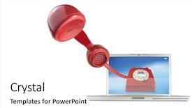  Presentation with telephone - Presentation design having voip - calling by telephone background and a white colored foreground