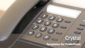  Presentation with telephone pole - PPT theme having voip telecommunication - image of telephone background and a  colored foreground