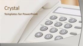  Presentation with telephone poles - Slide set featuring voip telecommunication - image of telephone background and a lemonade colored foreground