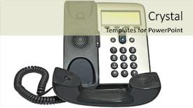  Presentation with black and white old phone - Audience pleasing PPT theme consisting of voip telecommunication - ip phone isolated on white backdrop and a soft green colored foreground
