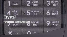  Presentation with telecommunication voip - PPT layouts with voip telecommunication - macro of digital telephone keypad background and a  colored foreground