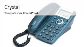  Presentation with telecommunication voip - Colorful presentation theme enhanced with voip telecommunication - modern digital phone isolated backdrop and a white colored foreground