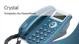  Presentation with telecommunication voip - Slide set having voip telecommunication - modern digital phone isolated background and a white colored foreground