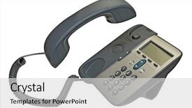  Presentation with telecommunication voip - PPT layouts consisting of voip telecommunication - phone isolated on white background and a light gray colored foreground