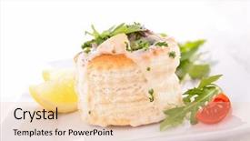  Presentation with appetizer - Theme enhanced with vol au vent appetizer background and a lemonade colored foreground