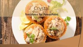  Presentation with puff pastry - Presentation theme with vol-au-vent-puff-pastry background and a yellow colored foreground