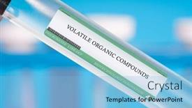  Presentation with organic compounds - PPT layouts having volatile-organic-compounds-chemicals background and a light blue colored foreground