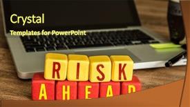  Presentation with volatility - PPT theme consisting of volatility - risk ahead written background and a wine colored foreground