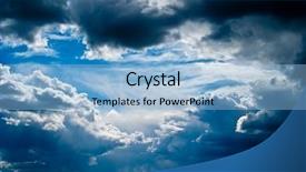  Presentation with storm clouds - Audience pleasing presentation theme consisting of volatility - scenic cumulus clouds backdrop and a light blue colored foreground