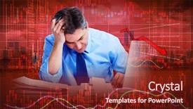  Presentation with market volatility - Presentation theme with volatility - stock market crash background and a tawny brown colored foreground