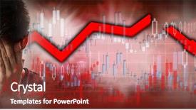  Presentation with volatility - PPT theme consisting of volatility - stock market crash background and a tawny brown colored foreground