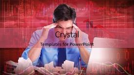  Presentation with volatility - Slides consisting of volatility - stock market crash background and a coral colored foreground