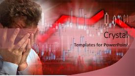  Presentation with volatility - PPT theme with volatility - stock market crash background and a coral colored foreground