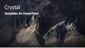  Presentation with alpine - Cool new slide deck with volcanic-alpine-landscape-in-skaftafell backdrop and a dark gray colored foreground