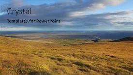  Presentation with iceland - Colorful slide set enhanced with volcanic-alpine-landscape-in-skaftafell backdrop and a teal colored foreground