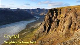  Presentation with alpine - Beautiful slide deck featuring volcanic-alpine-landscape-in-skaftafell backdrop and a tawny brown colored foreground
