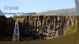  Presentation with iceland - Theme featuring volcanic-alpine-landscape-in-skaftafell background and a sky blue colored foreground