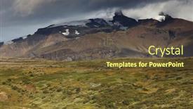  Presentation with iceland - Amazing theme having volcanic-alpine-landscape-in-skaftafell backdrop and a tawny brown colored foreground