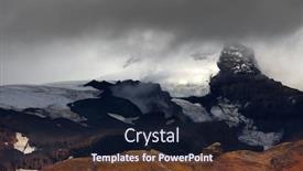  Presentation with iceland - Beautiful slides featuring volcanic-alpine-landscape-in-skaftafell backdrop and a wine colored foreground