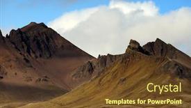  Presentation with iceland - PPT layouts featuring volcanic-alpine-landscape-in-skaftafell background and a tawny brown colored foreground