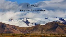  Presentation with alpine - Amazing slides having volcanic-alpine-landscape-in-skaftafell backdrop and a teal colored foreground