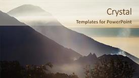  Presentation with central america - Presentation design with volcanic ash cloud - beautiful volcanoes landscapes in guatemala background and a  colored foreground