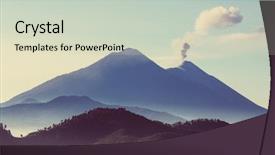  Presentation with beautiful landscapes - Amazing presentation theme having volcanic ash cloud - beautiful volcanoes landscapes in guatemala backdrop and a  colored foreground