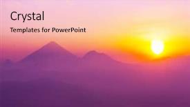  Presentation with central america - Cool new presentation with volcanic ash cloud - beautiful volcanoes landscapes in guatemala backdrop and a  colored foreground