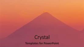  Presentation with central america - PPT theme enhanced with volcanic ash cloud - beautiful volcanoes landscapes in guatemala background and a violet colored foreground