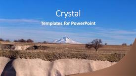  Presentation with volcanic rock - Presentation theme with volcanic-cliffs-and-rock-formations background and a teal colored foreground