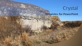  Presentation with brasov - Presentation design featuring volcanic-crater-in-racos-village background and a light blue colored foreground