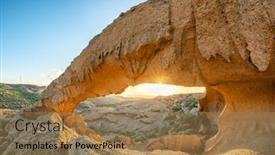  Presentation with natural - PPT theme enhanced with volcanic-formation-natural-arch background and a  colored foreground