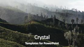  Presentation with toxic - Presentation theme enhanced with volcanic gas at the slope background and a  colored foreground