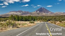  Presentation with new zealand - Presentation theme featuring volcanic-landscape-in-tongariro-national background and a gray colored foreground