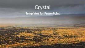  Presentation with iceland - Colorful theme enhanced with volcanic-landscape-near-myvatn-lake backdrop and a gray colored foreground