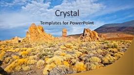  Presentation with lava - Amazing slide set having volcanic lava landscape on teide tenerife canary islands spain backdrop and a light blue colored foreground