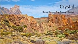  Presentation with lava - Slide deck having volcanic lava landscape on teide tenerife canary islands spain background and a light blue colored foreground