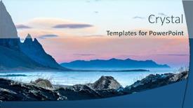  Presentation with night day - PPT layouts having volcanic-sand-beach-in-iceland background and a sky blue colored foreground