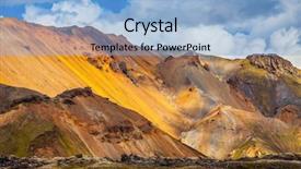  Presentation with orange colored - Audience pleasing PPT theme consisting of volcanic tundra travel to iceland backdrop and a light blue colored foreground